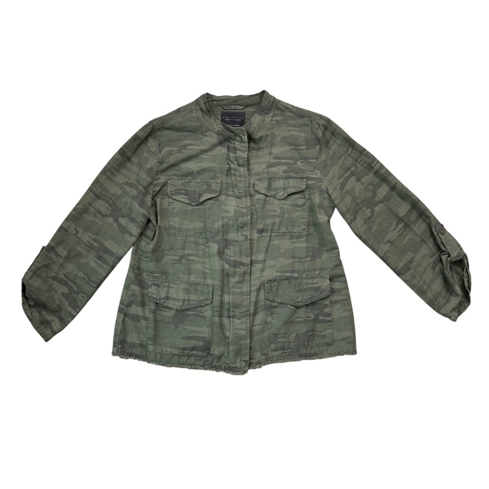 Sanctuary Camo Utility Jacket Button Zip Pockets … - image 2